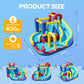 ELEMARA 10 in 1 Inflatable Water Slide Bounce House, Inflatable Bounce House with Blower, Dual Slides & Climbing Walls & Ring-toss Game & 2 Water