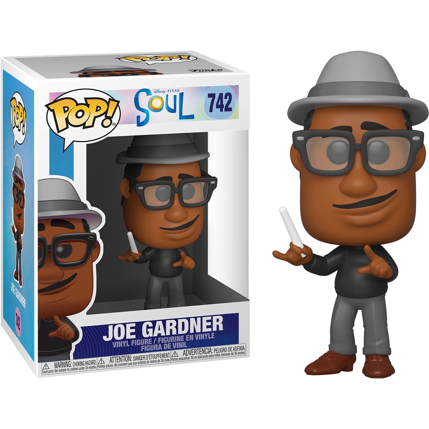 Joe Gardner: Fun ko P o p ! Vinyl Figurine Bundle with 1 Compatible 'ToysDiva' Graphic Protector (742-47950 - B)