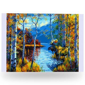Ledgebay DIY Paint by Numbers Kit for Adults Unframed Canvas: Beginner to Advanced Paint by Numbers Kit Kits Include Acrylic Paint set 4 Brushes