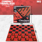 HI-Q Checkers & Tic-Tac-Toe Board Game Set - Classic Strategy for Kids & Family - Features Interlocking Stacking Pieces & Folding Board - Ages 6+