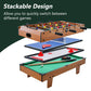 Goplus 4 in 1 Multi Game Table, Combination Game Table Set with Pool Billiards, Air Hockey, Foosball, Table Tennis, Stackable Combo Tabletops