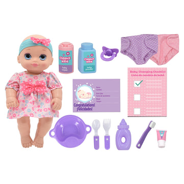 New Adventures Cuddle Kids: Play All Day - 17 pc 10' Baby Doll Playset, Children's Pretend Play, Ages 2+
