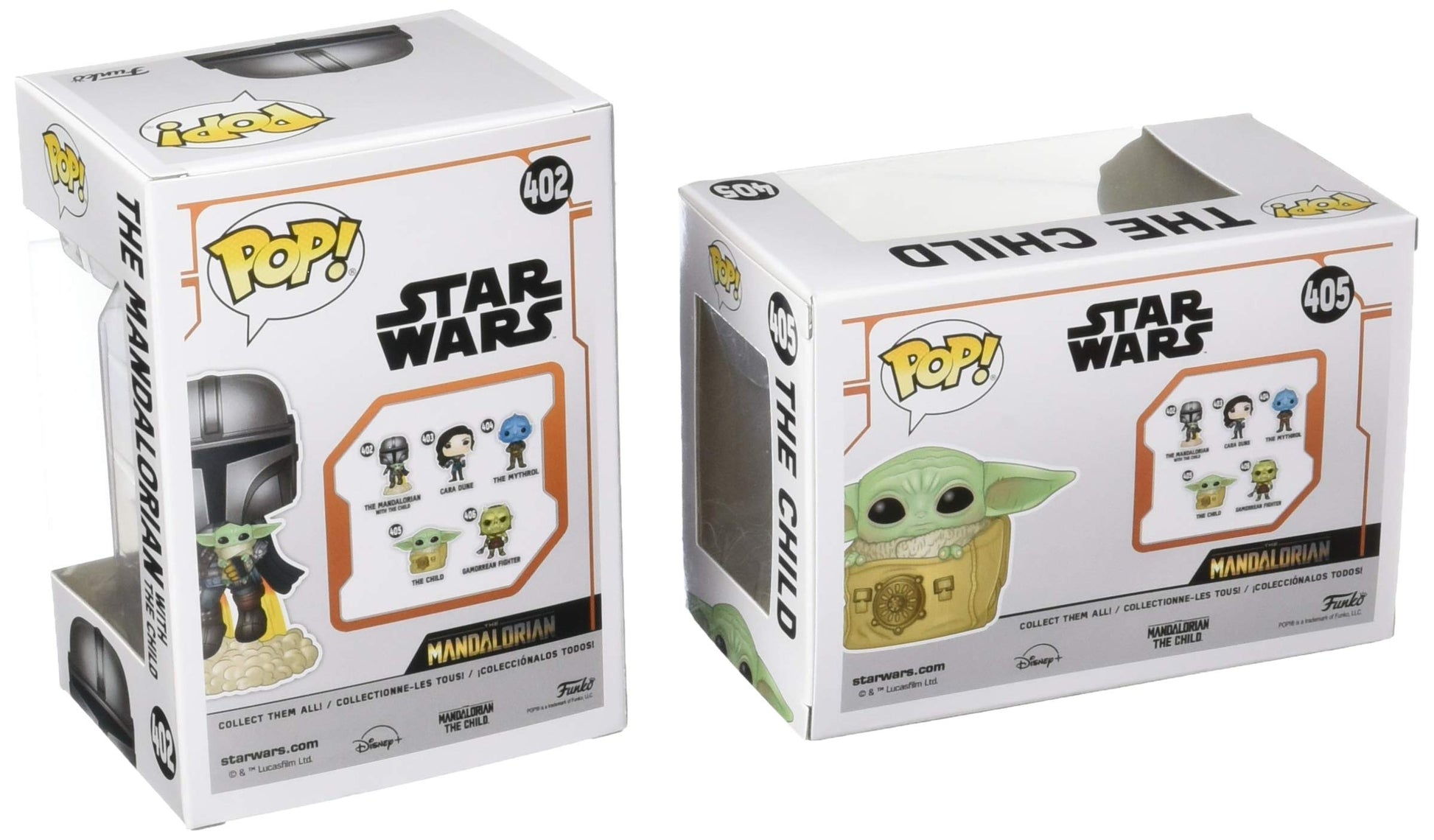 Funko Star Wars: POP! Mandalorian Collectors Set 2 - Mando Flying with Jet Pack, Child in Bag