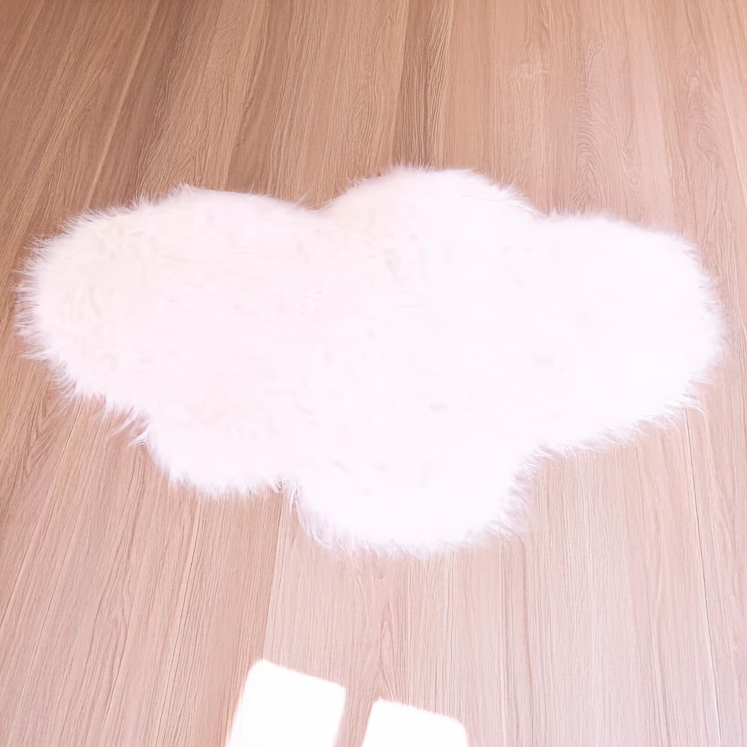 Miniature Dollhouse Cloud Rug (1:12 Scale) | Soft White Fur Rug for Dollhouse Nursery Decor | Dollhouse Miniatures