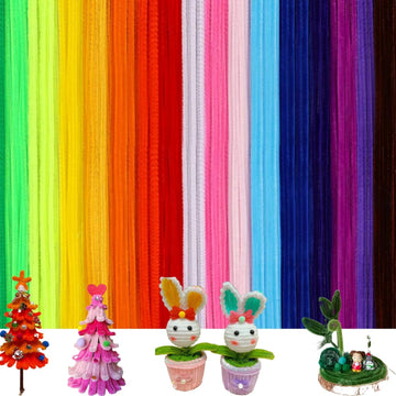 200 Pcs Pipe Cleaners for Crafts,20 Colors Chenille Stems 6mm x 12Inch,Soft Pipe Cleaners Bulk for Kids Art DIY Projects and School Classroom