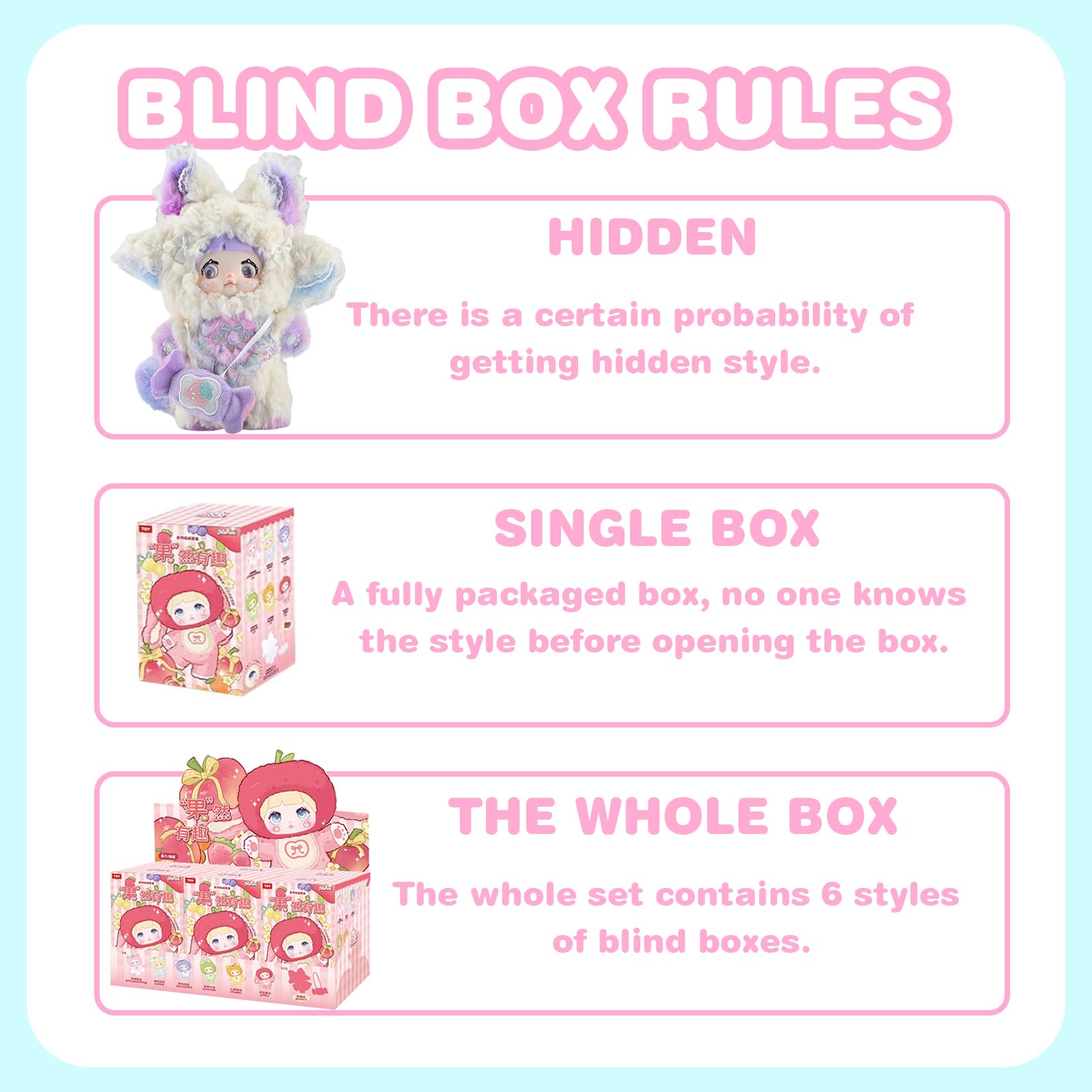Mckkymi Plush Blind Box, Kawaii Nommi Cute Fruit Series Stuffed Blind Box Doll 1PC, Kawaii Mystery Plush Toys Collectible for Birthday Gift (1 of 7