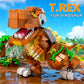 FOLKWEAVE Dinosaur Building Blocks Set, 630 Pieces STEM Learning Toy, Poseable and Movable T-Rex Model, Educational Gift for Kids Ages 6-12, No