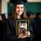 ZJoey 2 Sets Bear with Graduation Cap Toys Class of 2026 Graduation Plush Stuffed Teddy Bear Animal Dog Graduation Cap and Gown with Greeting Card