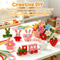 Zeadylaris 500 Pcs Thick Pipe Cleaners Craft Kit for Beginners - 5 Colors Chenille Stems for DIY Flowers & Crafts, with Glue Guns, Floral Wires