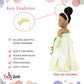 Emily Rose 18 Inch Doll Clothes 5-PC Princess Gown Halloween Costume Dress and Accessories Set with Crown, Necklace, Gloves and Matching Shoes | Doll