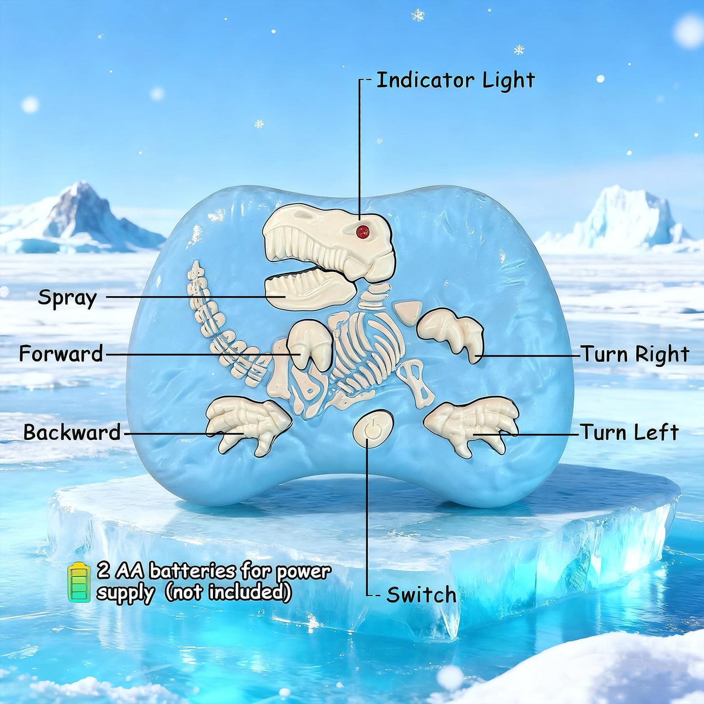 TALGIC Remote Control Dragon, Dragon for Kids with Spraying, Roaring, Swaying Head, Wings, Light-Up Interactive Robot Dinosaur Toys for Boys and