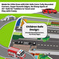 Elfew 6 Pack Car Sticker Books for Toddlers 2-4, Reusable 3D Puffy Vehicle Stickers for Boys 3-5, Construction Trucks Racing Mess Free Activity Set