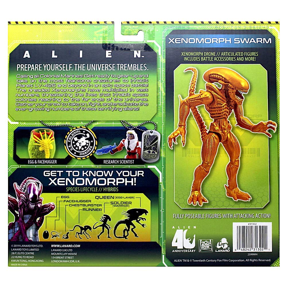 Alien Collection Xenomorph Swarm - Colonial Marines VS Aliens - Xenomorph Drone - Planetary Attack Alien Battle Set
