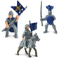 Safari Ltd. Knights & Dragons Toob - Set of 10 Mini Figurines: Red & Blue Kingdom Knights, Catapult, and Green Dragon - History Learning Toy Figures