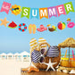 Summer Party Decorations Colorful Hello Summer Banner Summer Beach Pool Hanging Swirls Summer Vacation Garland Pool Summer Holiday Beach Party