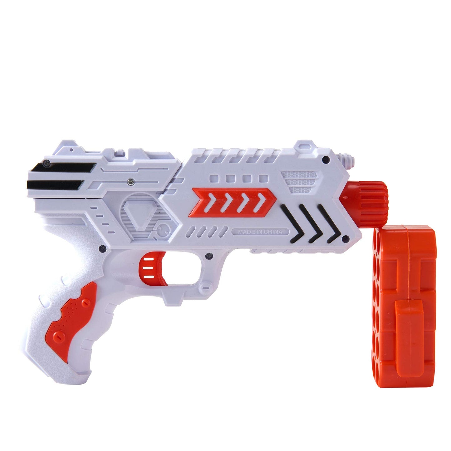 Dimple Shooting Games - Shooting Target Game, Nerf Compatible Rotating Spinning Targets for Shooting with 2 Foam Blaster Toy Guns, 14 Targets, 24 Soft