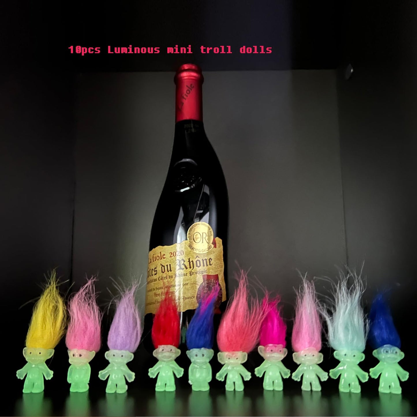 30pcs 1.2" Luminous Mini Troll Dolls Vintage Action Figures Troll Dolls