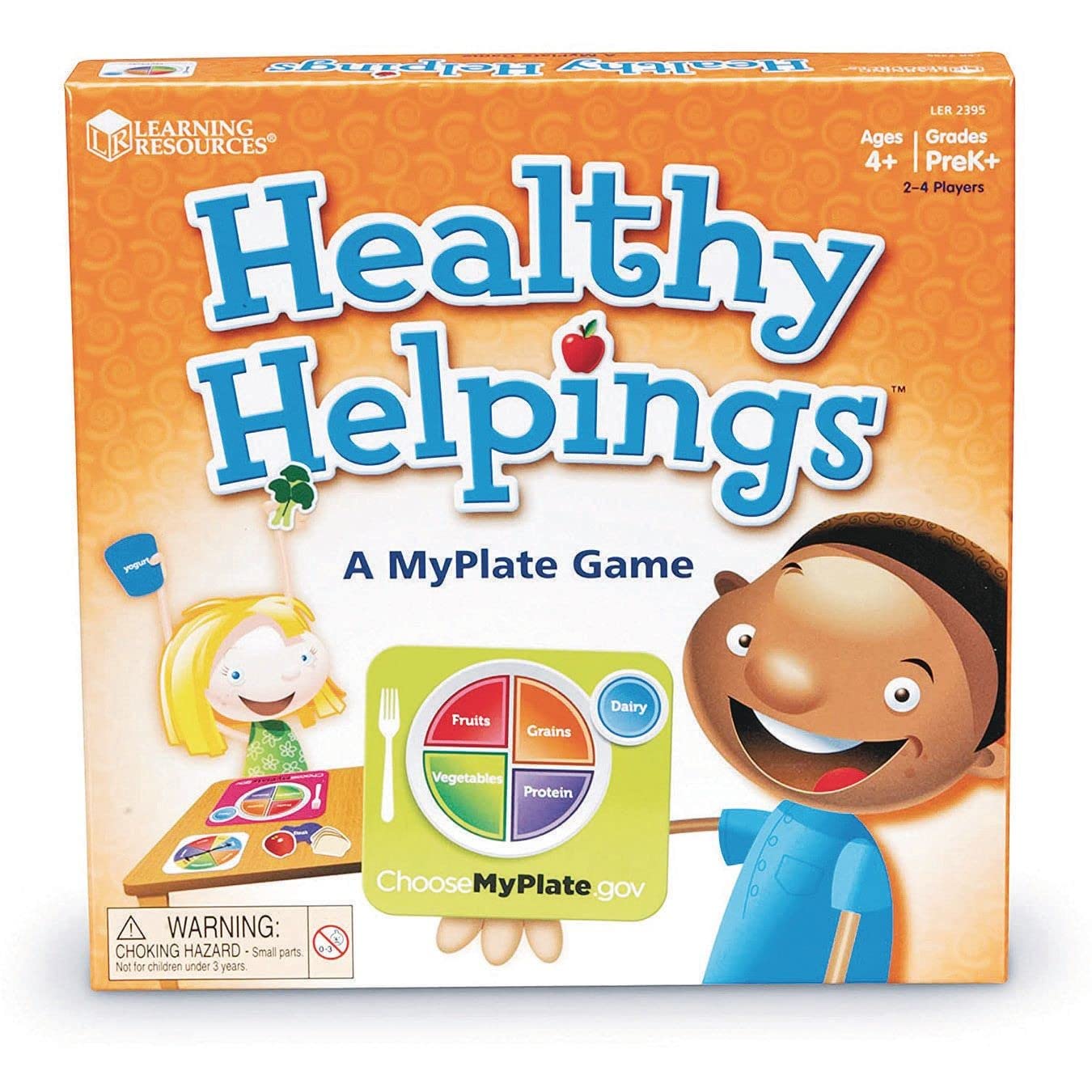 Learning Resources Healthy Helpings A Myplate Game, 2-4 Players, 56 Piece Set, Ages 4+