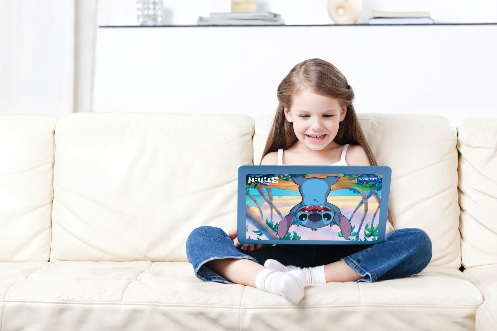 Lexibook, Disney Stitch Educational Laptop for Kids, JC598Di2