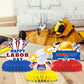 ABTOLS 9pcs Labor Day Party Decorations 3D Labor Day Honeycomb Centerpiece for Patriotic Party Decorations, Happy Labor Day Honeycomb Centerpieces