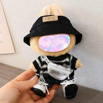 17cm Doll Clothes Set, 5 Pieces Casual Wear Outfit Set for 6.7inch Doll Dress Suit, Fashion Dress Up Hat Clothes Accessories for 1st/2nd/3rd Gen Dolls