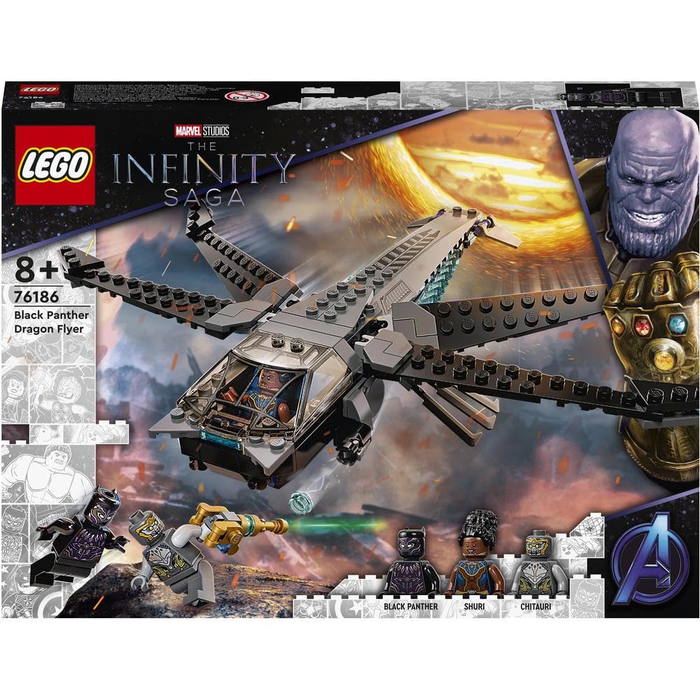 Lego® Super Heroes Marvel Black Panther Dragon Flyer 76186 Building Kit Toy; Create The Final Battle Scene from Avengers: Endgame