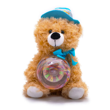 Cuddle Barn - Birthday Buddy Benson | Animated Stuffed Animal Teddy Bear Plush Toy Lights Up and Bops to Happy Birthday, 13"