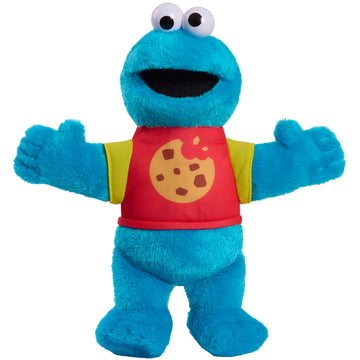 Sesame Street Sing-Along Cookie Monster 13-inch Plushie Stuffed Animal, Recycled Filling, Blue, Kids Toys for Ages 18 Month by Just Play