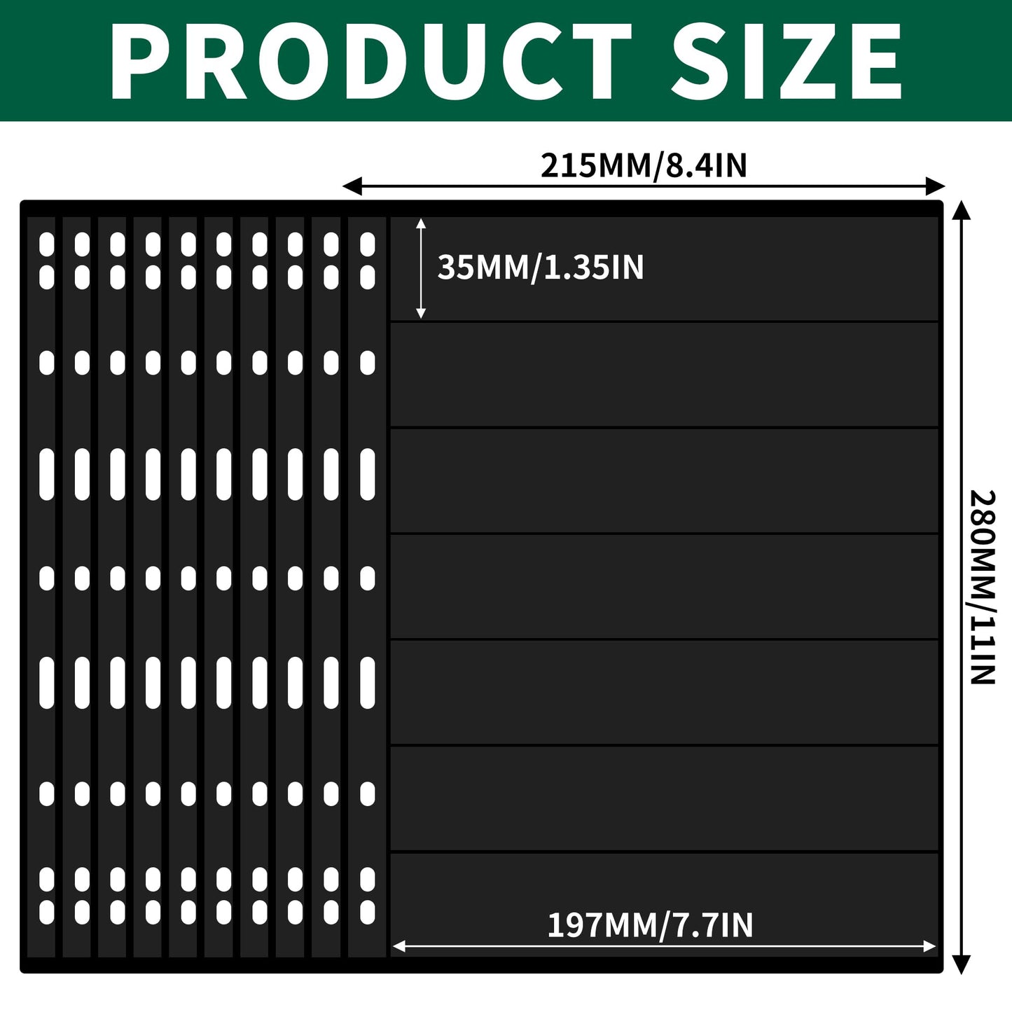 10 Sheets 20 Pages Postage Stamp Album Pages, 7 Pockets 7.7X 1.35in Stamp Collection Inserts, 9 Hole Standard Stamp Collecting Album Sleeves for Stamp