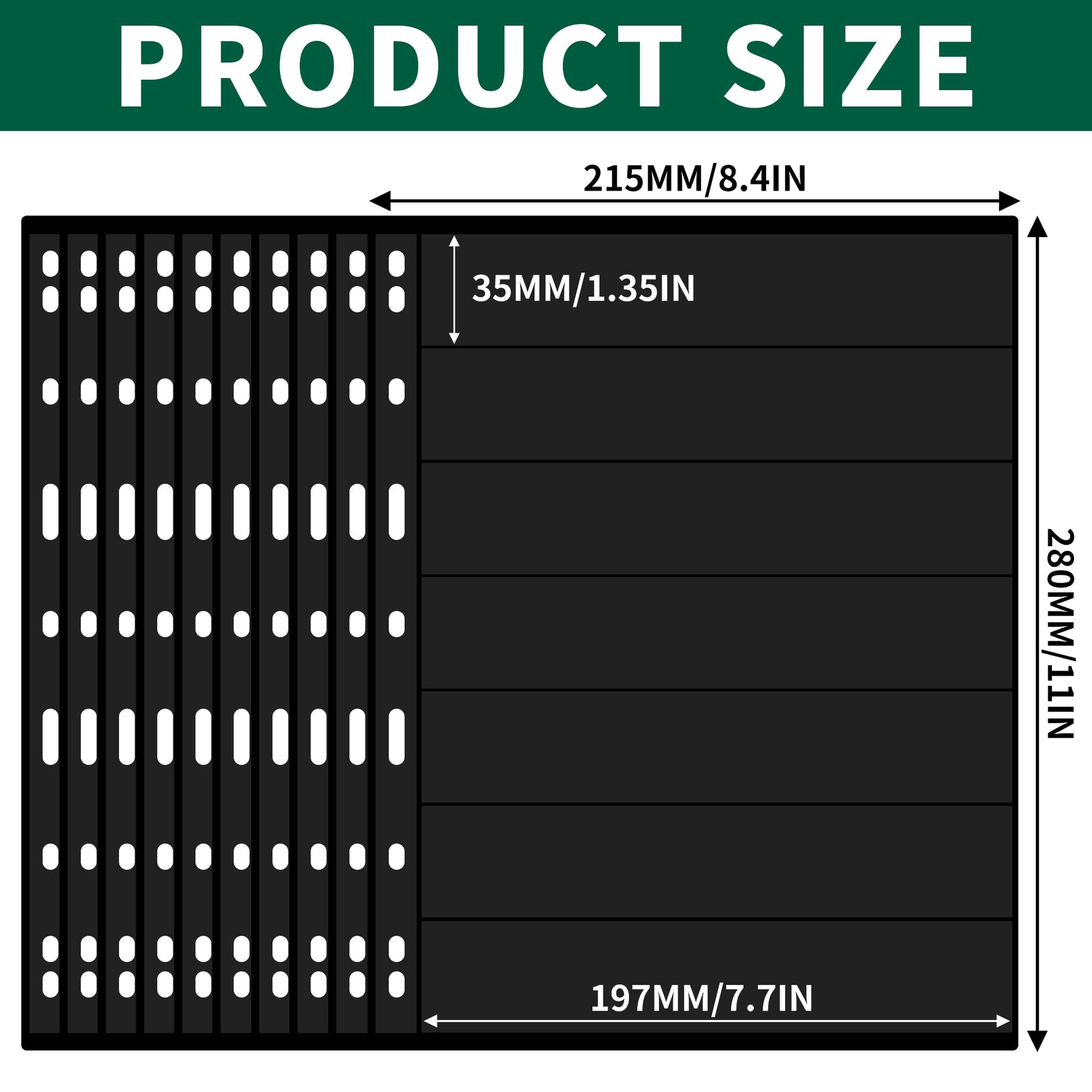 10 Sheets 20 Pages Postage Stamp Album Pages, 7 Pockets 7.7X 1.35in Stamp Collection Inserts, 9 Hole Standard Stamp Collecting Album Sleeves for Stamp