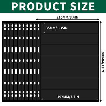 10 Sheets 20 Pages Postage Stamp Album Pages, 7 Pockets 7.7X 1.35in Stamp Collection Inserts, 9 Hole Standard Stamp Collecting Album Sleeves for Stamp