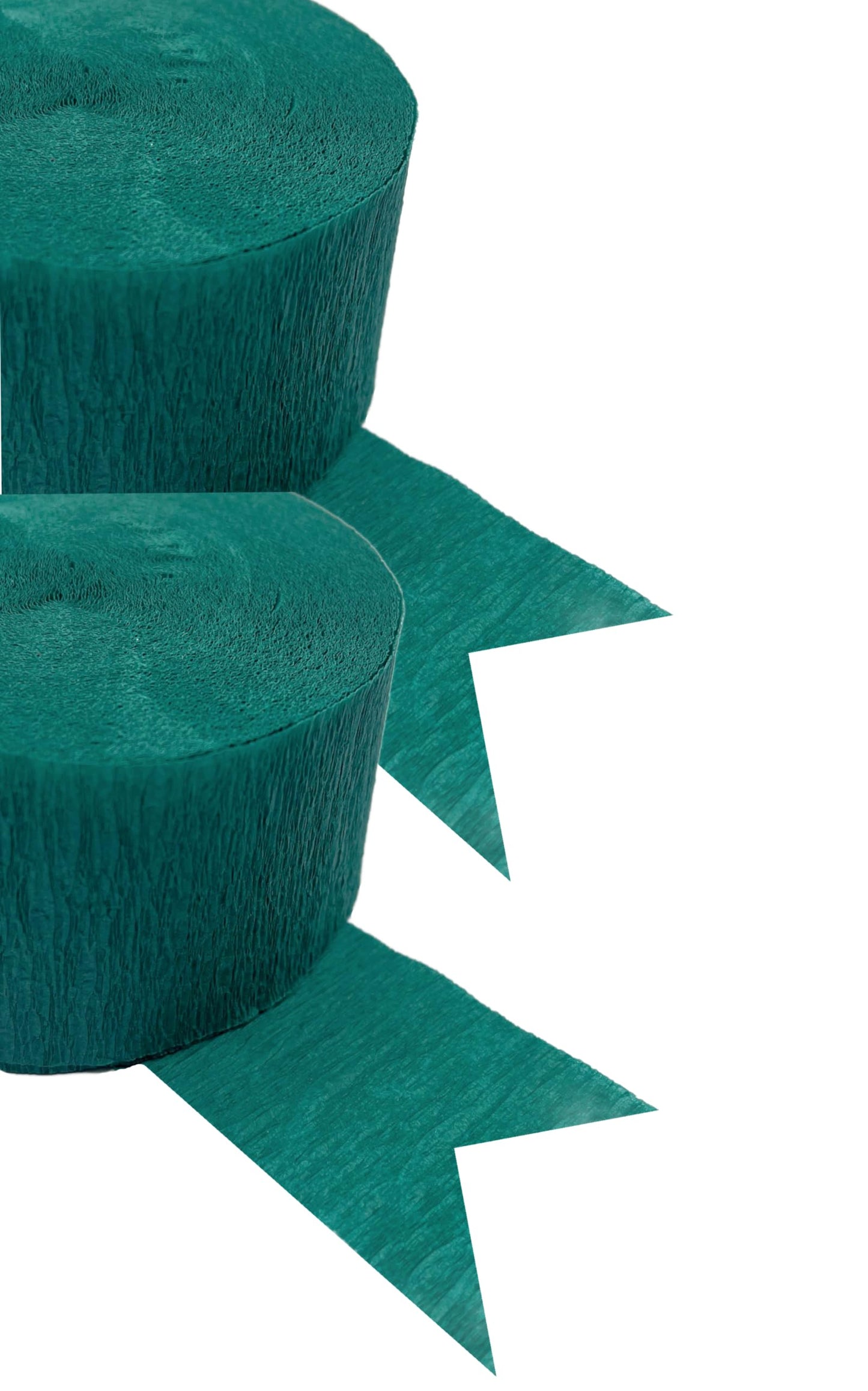 TEAL Crepe Paper Streamers, 2 ROLLS, 145 FT TOTAL, MADE IN USA!