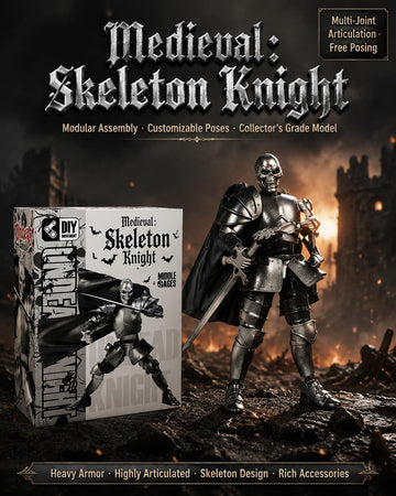Osmanthus bloom T13 Action Figure Set,Skeleton Knight Action Figures,Knight Action Figures,Dummy 13,Lucky 13 Collectible Action Figure?Assembly