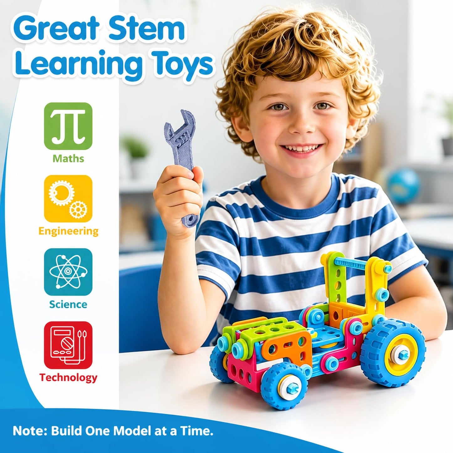 keefun STEM Toys for 4 5 6 7 8+ Year Old Boy Girl Birthday Gift, Building Toys for Kids Ages 4-8 6-8 4-6 Blocks Sets Stem Kits 5-7 4-7 3-5 Educational