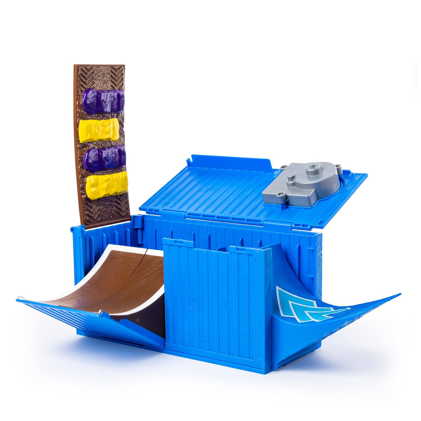 Monster Jam Ship It & Flip It Transforming Playset with 1:64 Die-Cast Truck, Multicolor