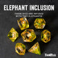 FanRoll 16mm Resin Poly DND Dice Set: Elephant Dice, Role Playing Game Dice for Dungeons and Dragons
