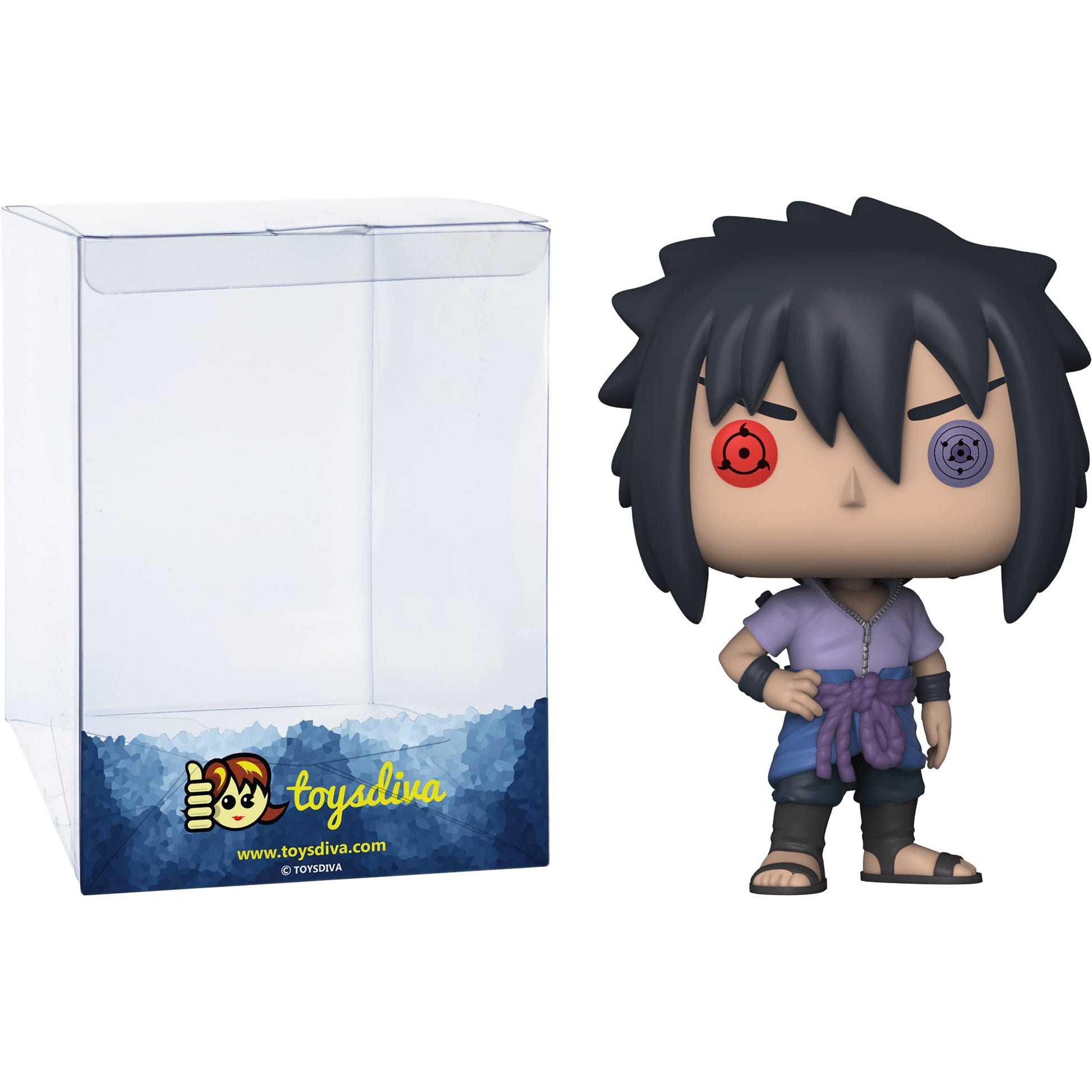 Funko Sasuke [Rinnegan] (AAA Exc): P o p ! Animation Vinyl Figurine Bundle with 1 Compatible 'ToysDiva' Graphic Protector (1023-55049 - B)