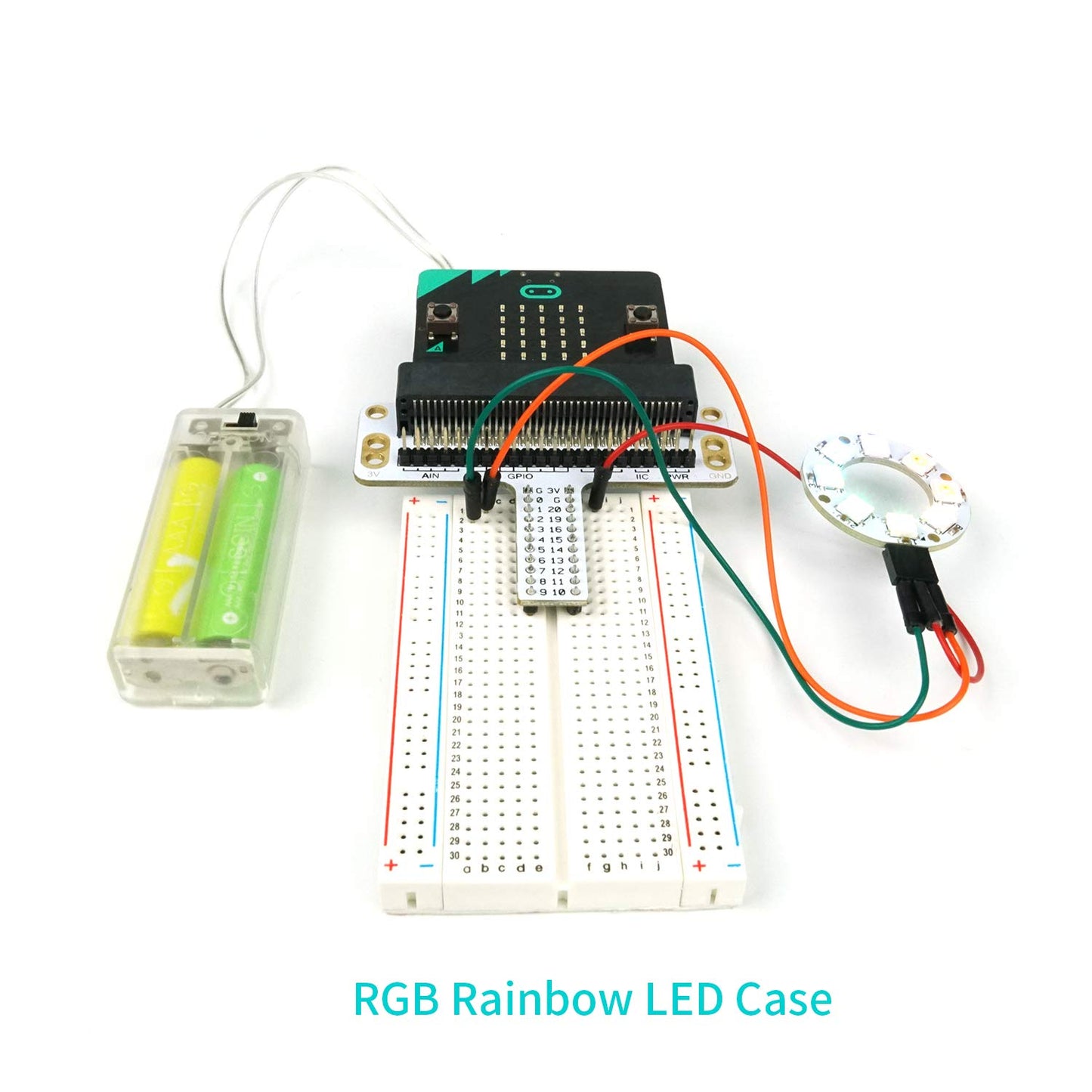 ELECFREAKS microbit Starter Kit 24 Accessories Micro:bit Basic Coding Electronics Kit, microbit Makecode Learning Kit with Guidance Manual (Without