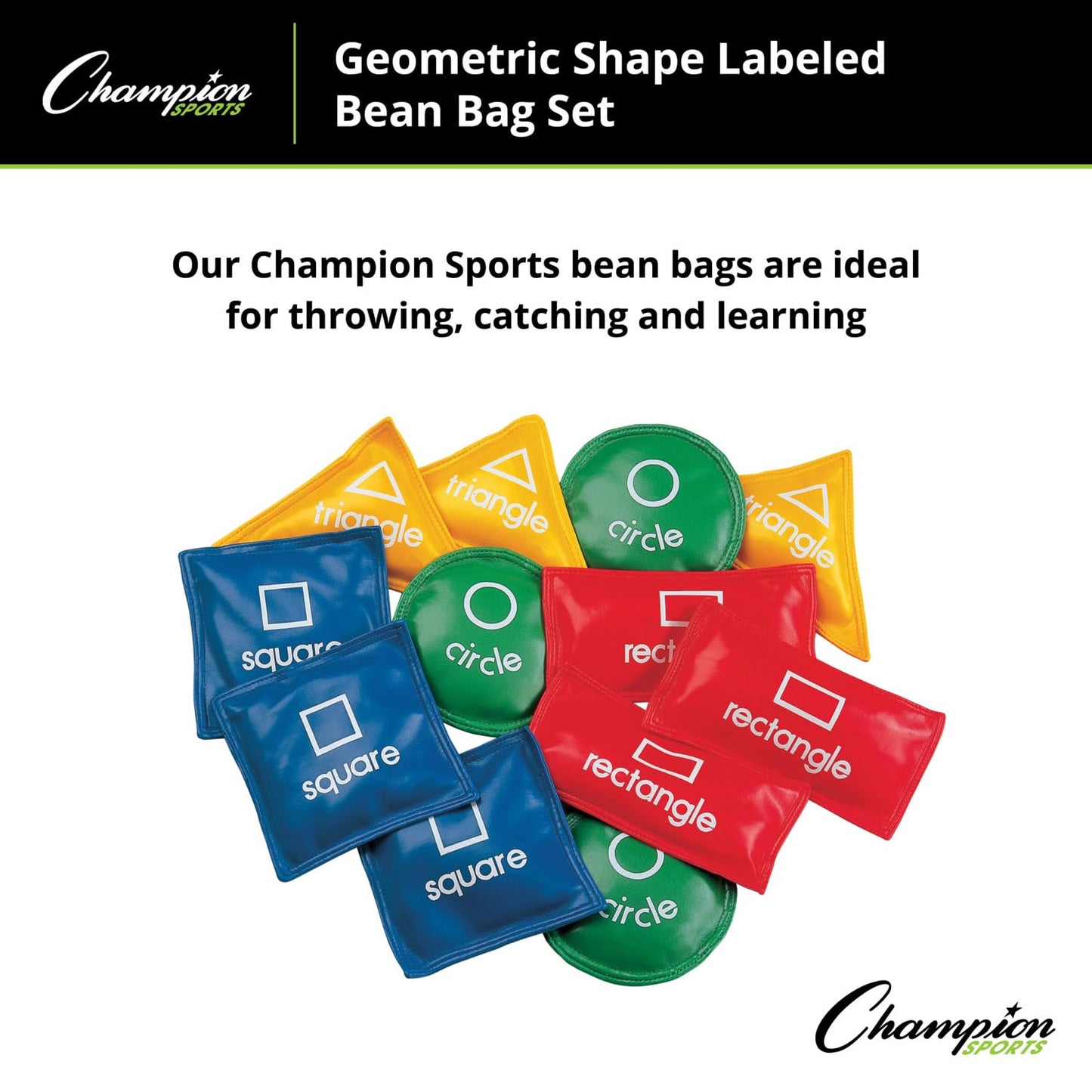 Champion Sports 5 Inch Geometric Bean Bag Set