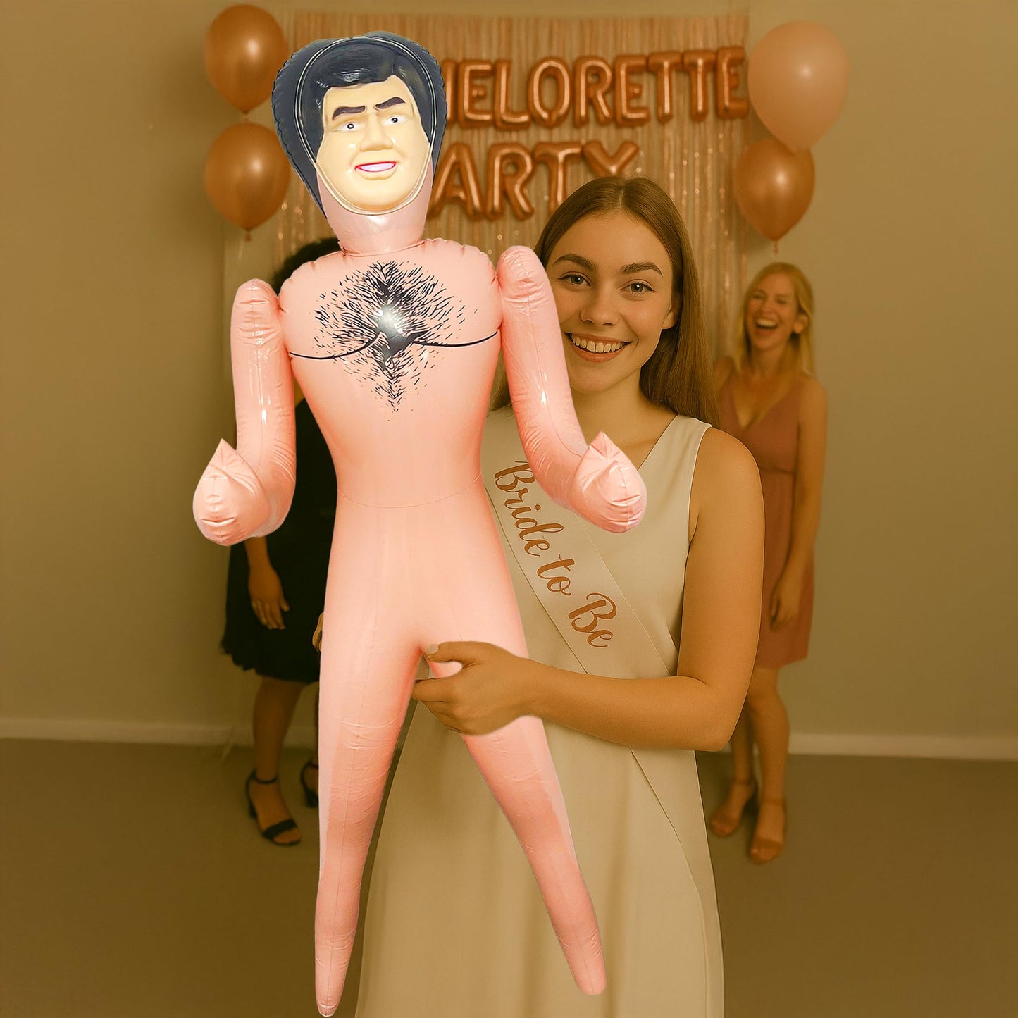 Vaulted Skulls & Co Inflatable John Doll | Inflatable Boyfriend | Blow Up Man Doll | Blow Up Boyfriend | Bachelorette Party Decorations | Gag Gift for