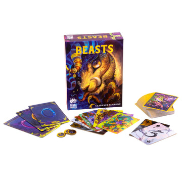 Pandasaurus Games Beasts Card Game - Cooperative Teamwork, Strategy & Tension, Limited Communication Puzzle with Challenging Gameplay for Kids