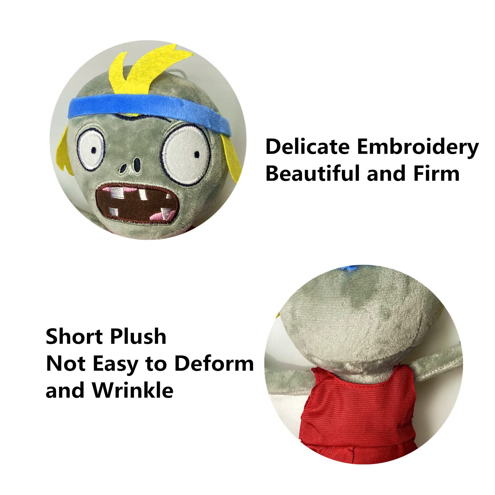 Suyudian 3 PCS PVZ Plush Zombies Sets Toys Stuffed Soft Figure Doll Jersey, Flag, Hula Zombies, Great Gift for Christmas, Birthday New