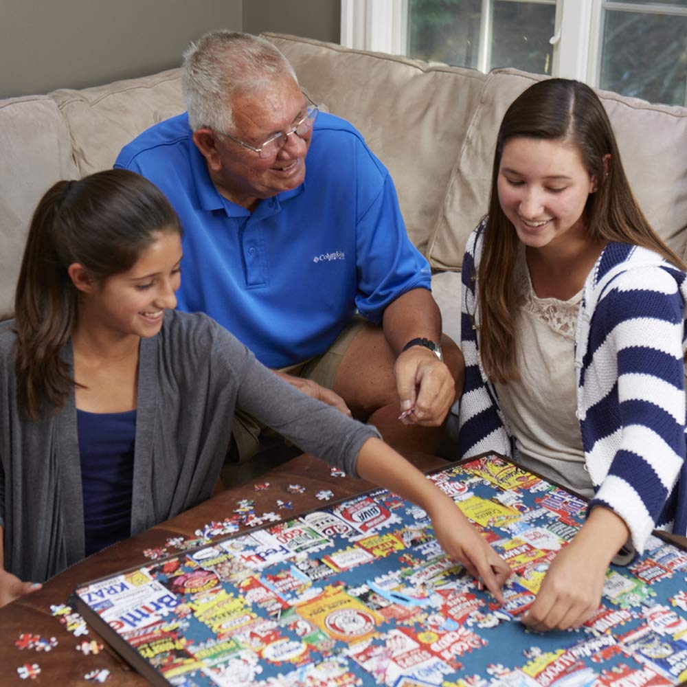 White Mountain 300 Piece Jigsaw Puzzle Nostalgic Book Collage, Great Books
