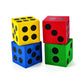 Foam Jumbo Playing Dice, Assorted Primary Colors, 12 Count