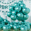 AULE 50Pcs Metallic 12 Inch Teal Green Chrome Helium Shiny Balloon