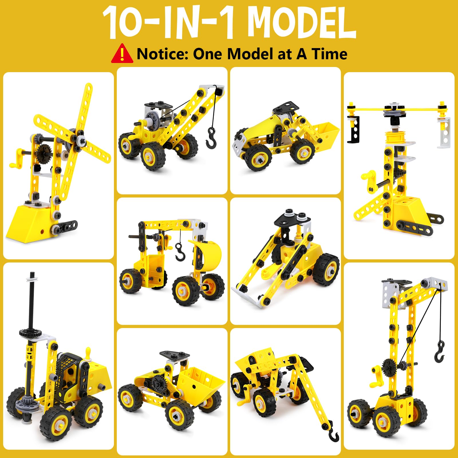 choopheme 10 in 1 Stem Toys for 5 6 7 8 9+ Year Old Building Block Kit Stem Activities Projects Boy Toys Age 4-8 5-7 6-8 8-10 Creative Set Educational