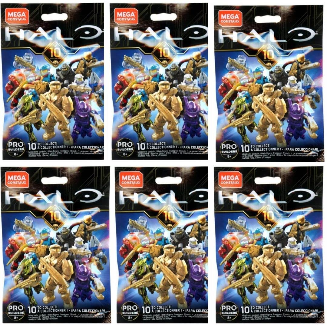 Mega Construx Halo 10th Anniversary Series Blind Bag Mini Figures (Pack of 6)