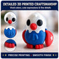 24 Pack 3D Printed Animal Figurines Set, Mini Articulated Collectible Toys, Cute Desk Pets and Fidget Toys, Patriotic Holiday Gifts, Party Favors