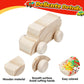 SHAPGEI 12 Pieces Wood DIY Car Toys Unfinished Wooden Cars Paintable Wood Car Blocks Crafts for Students Home Activities Easy Woodworking and Family