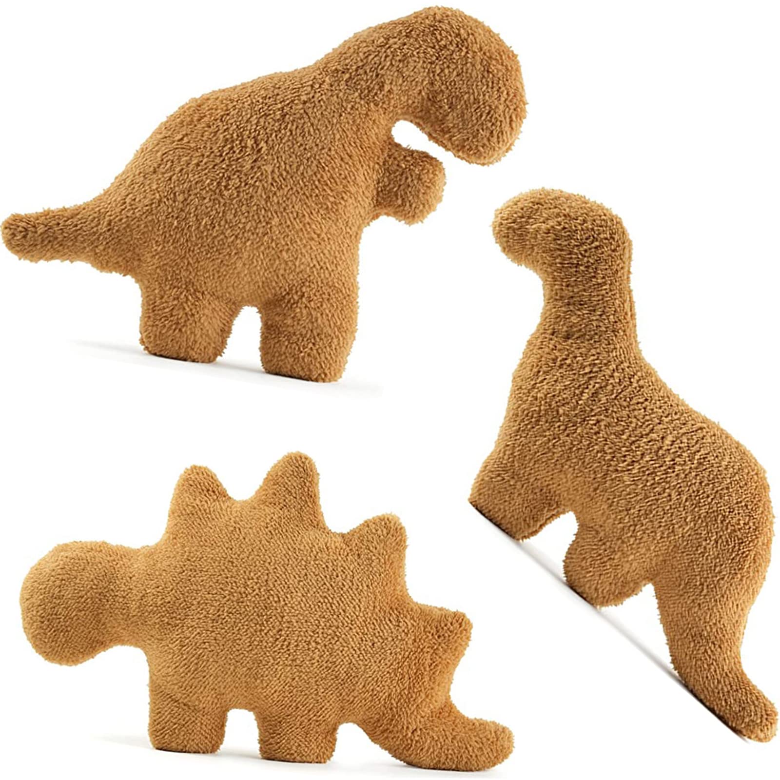 3 Packs Dino Nugget Pillow Plush, 18 inches Dinosaur Chicken Nugget Pillow Stuffed Animal Plush Toy, Dino Nugget Dinosaur Party Decoration Birthday